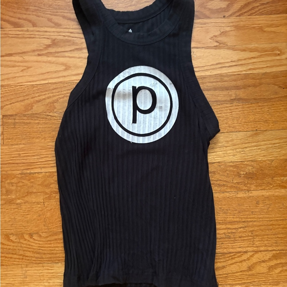 Free People Movement Black Tank Top with Pure Barre Logo